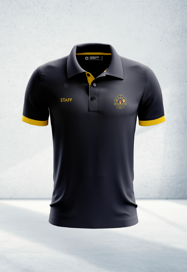 Unisex Polo Shirt - Navy / Light Gold